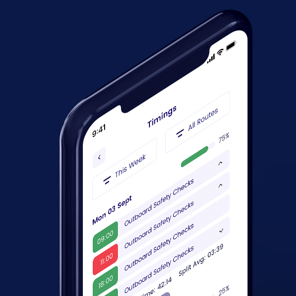 VigiSent mobile application showing round timings