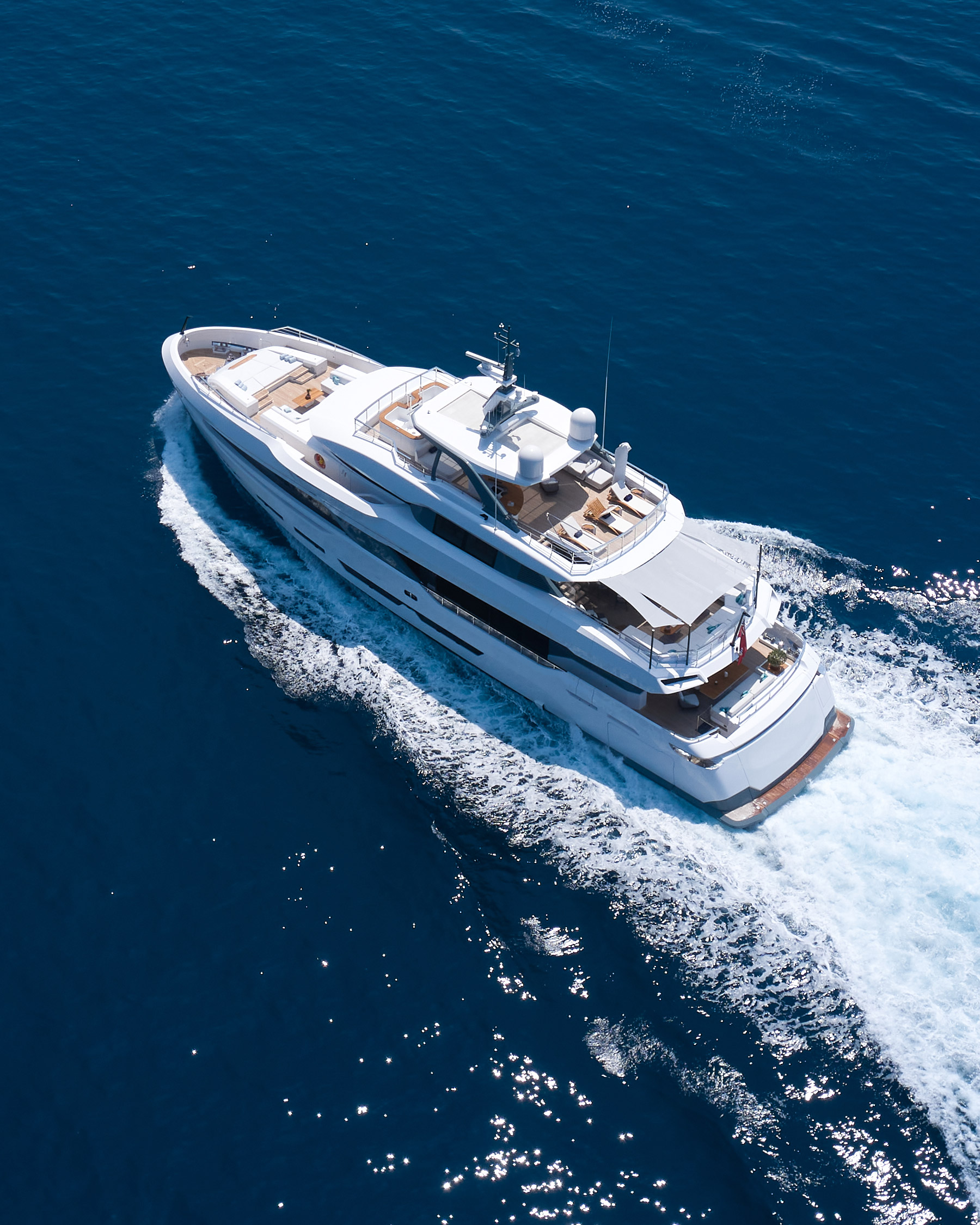 Superyacht in Mediterranean water